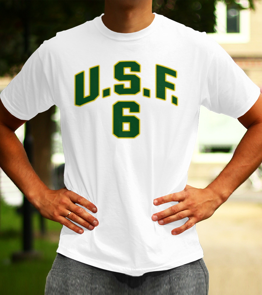Kevin Garnett U.S.F 6 Basketball Number Retro Style T-Shirt