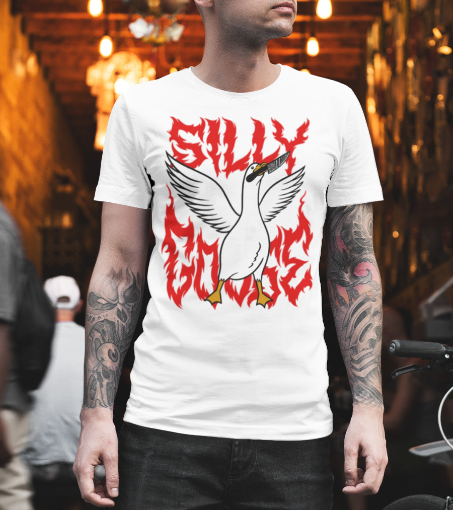 Silly Goose Tragic Girls Flame Style T-Shirt