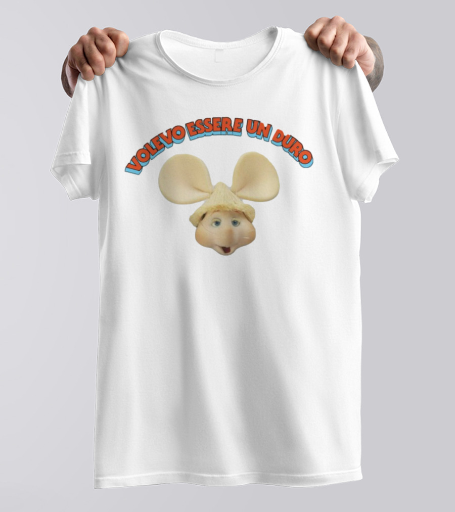 Volevo Essere Un Duro Topo Gigio Character Ears Hat T-Shirt
