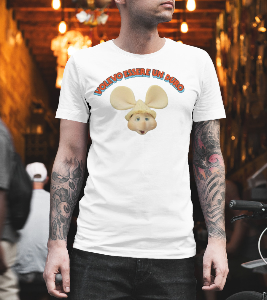 Volevo Essere Un Duro Topo Gigio Character Ears Hat T-Shirt