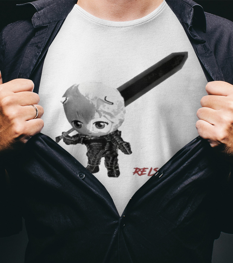 Ayanami Rei X Berserk Rei-Serk Crossover Character With Sword T-Shirt