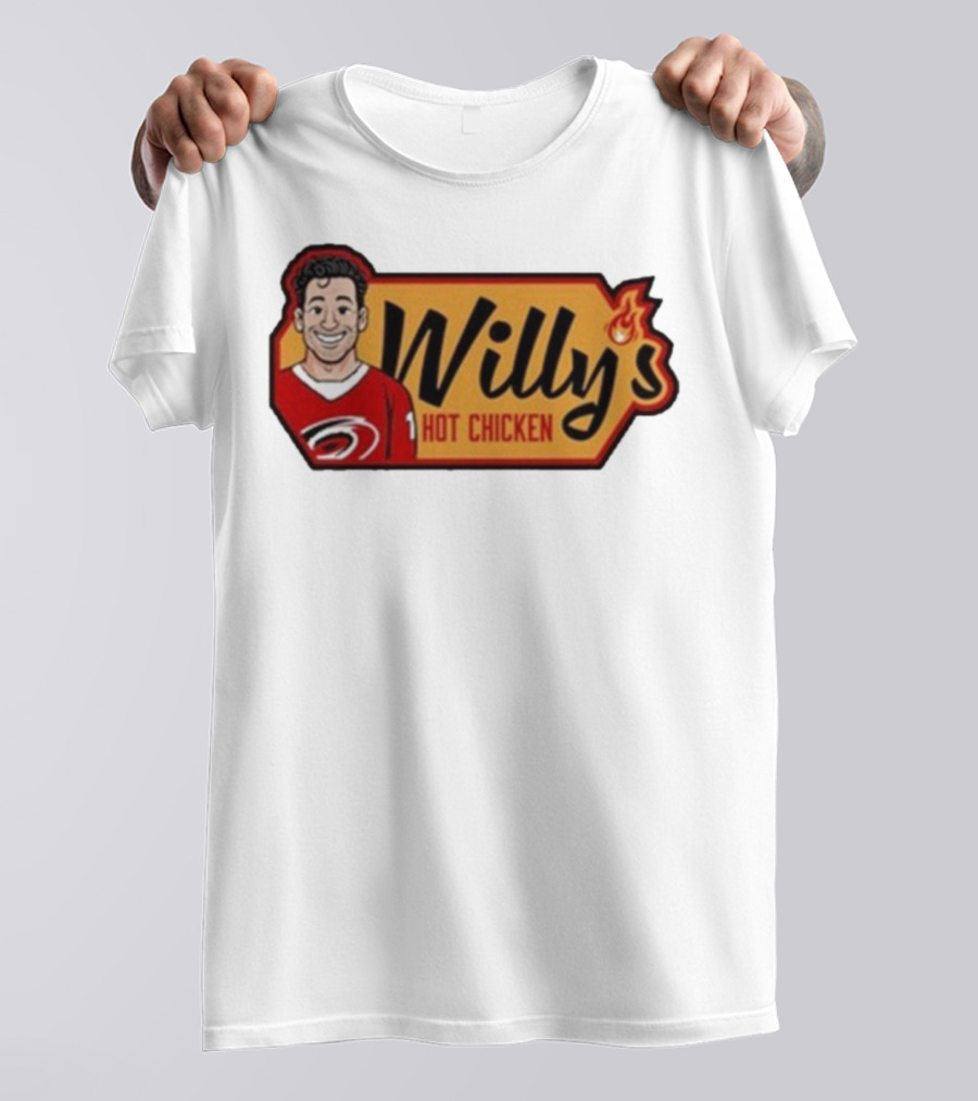 Carolina Hurricanes Willy's Hot Chicken Hockey Theme T-Shirt