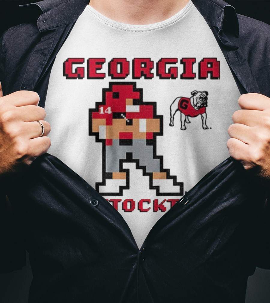 Gunner Stockton Georgia 8-Bit Retro Georgia Bulldogs G.Stockton 2025 T-Shirt