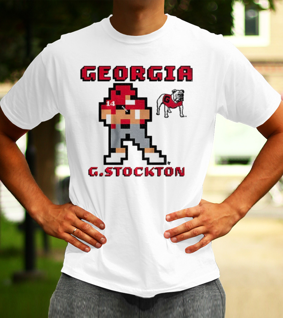 Gunner Stockton Georgia 8-Bit Retro Georgia Bulldogs G.Stockton 2025 T-Shirt