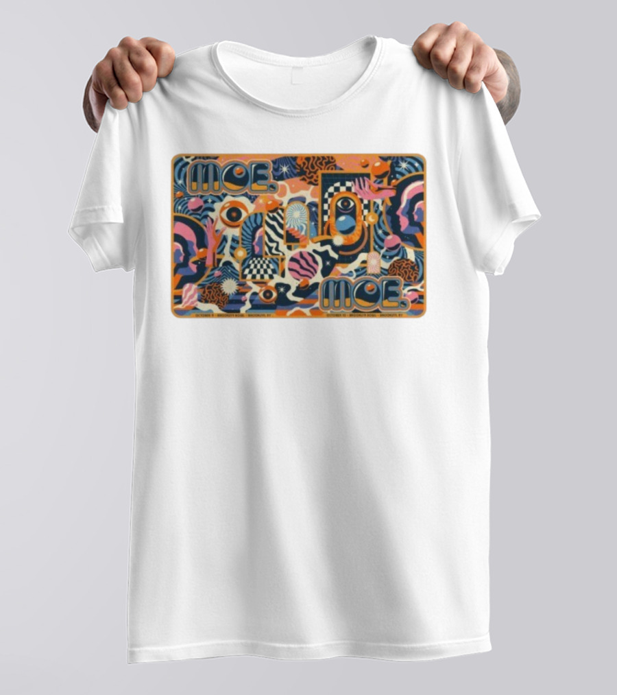 Moe. October 9-10 2025 Brooklyn Bowl NY Psychedelic Abstract Art T-Shirt