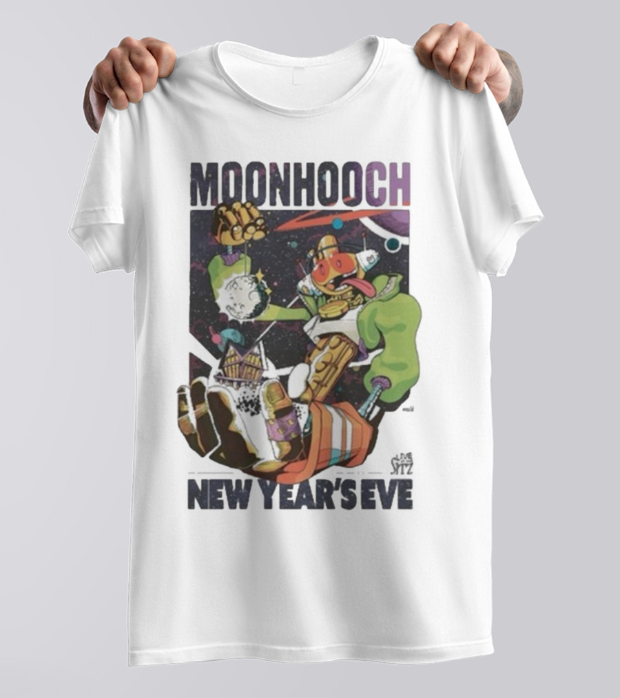 Moon Hooch New Year’s Eve 2025 Space Robot Adventure At The Sitz T-Shirt