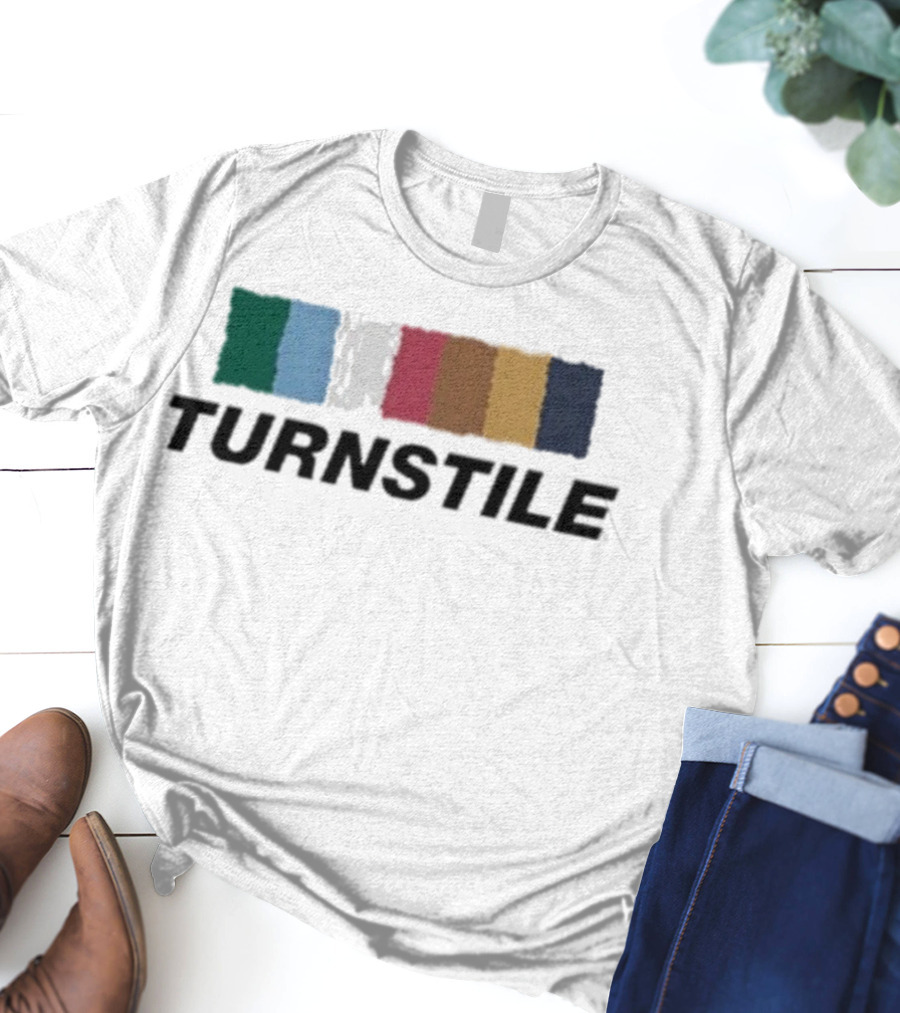 Turnstile Color Wall Palette Vibrant Stripes T-Shirt