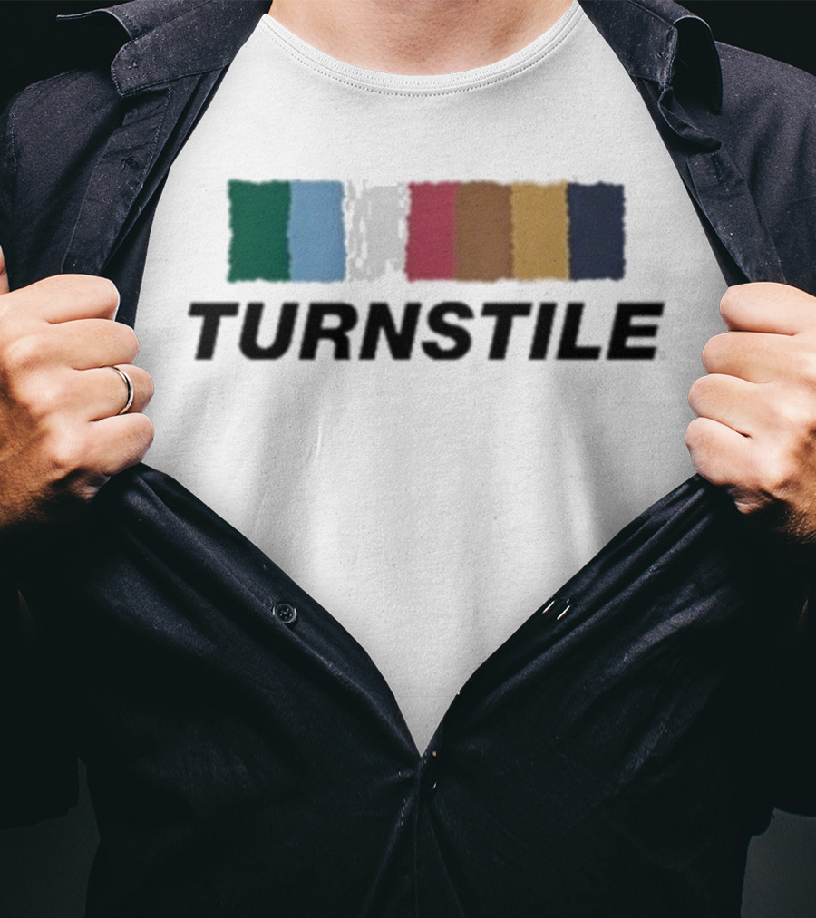 Turnstile Color Wall Palette Vibrant Stripes T-Shirt