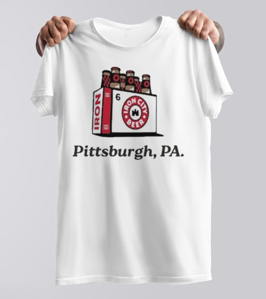 Pittsburgh PA Iron City Beer 6 Pack T-Shirt
