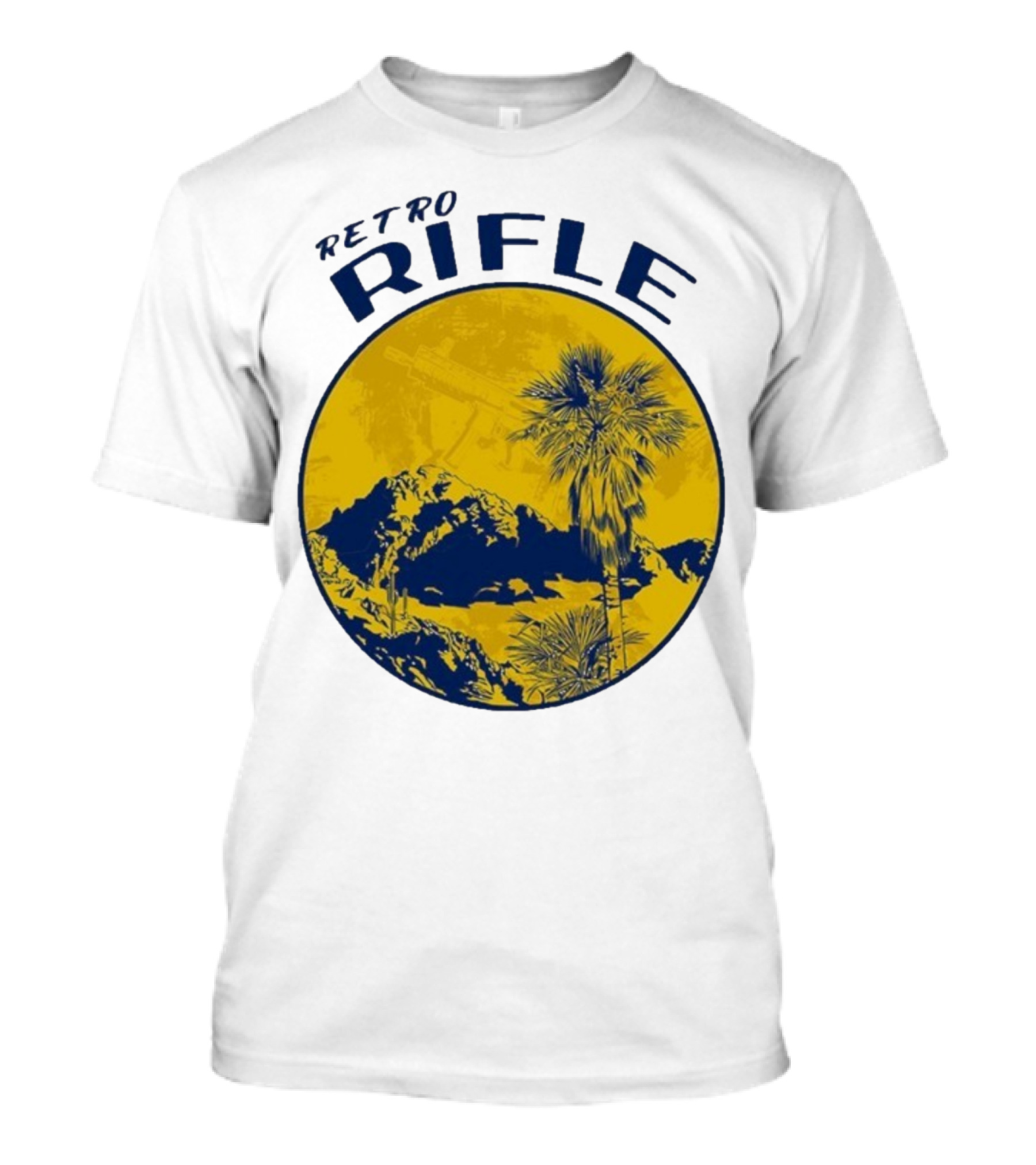 Retro Rifle Desert Oasis Lethal Protector Vintage Style T-Shirt
