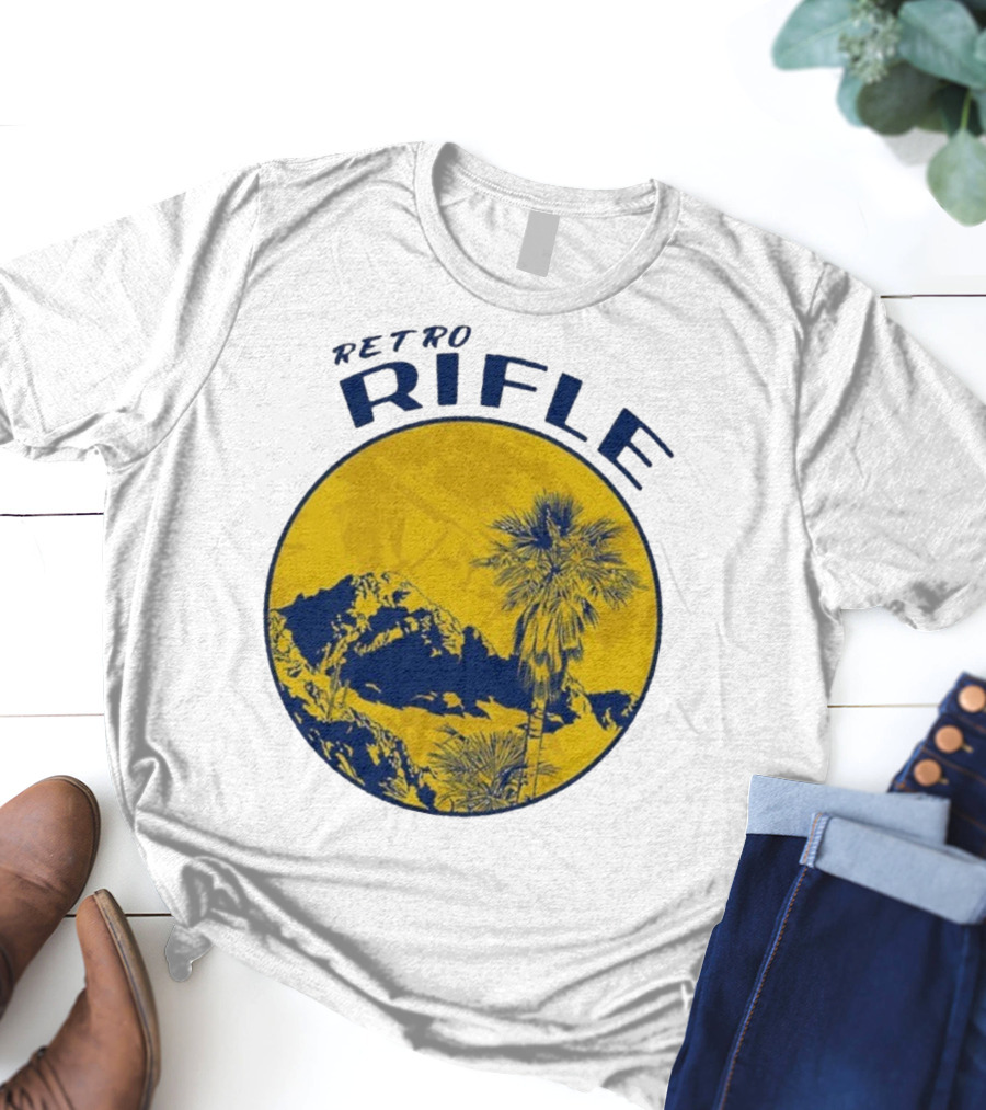 Retro Rifle Desert Oasis Lethal Protector Vintage Style T-Shirt