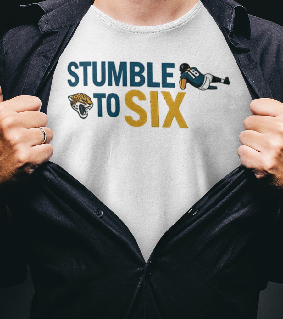 Jacksonville Jaguars Trevor Lawrence Stumble To Six NFL Football T-Shirt