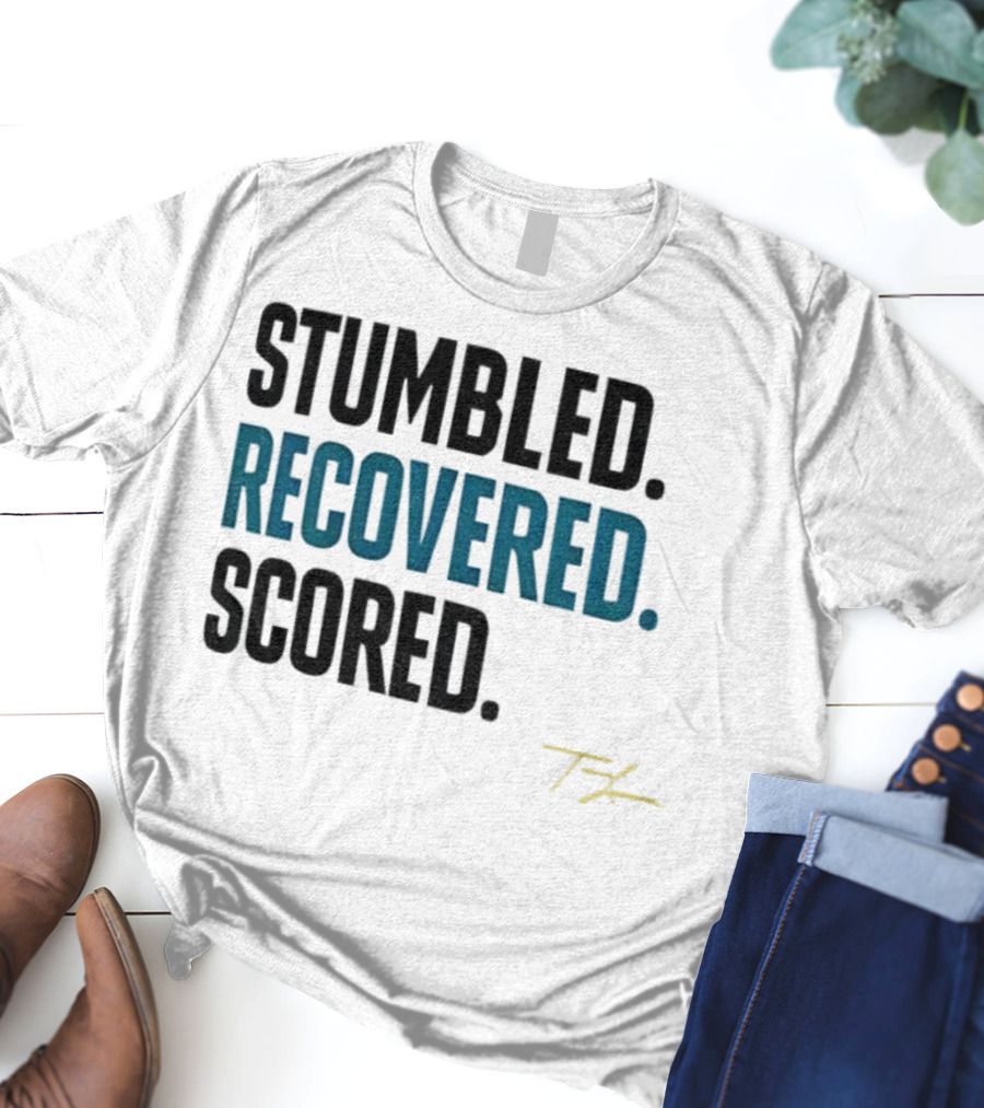 Trevor Lawrence Stumbled Recovered Scored TK Jacksonville Jaguars T-Shirt