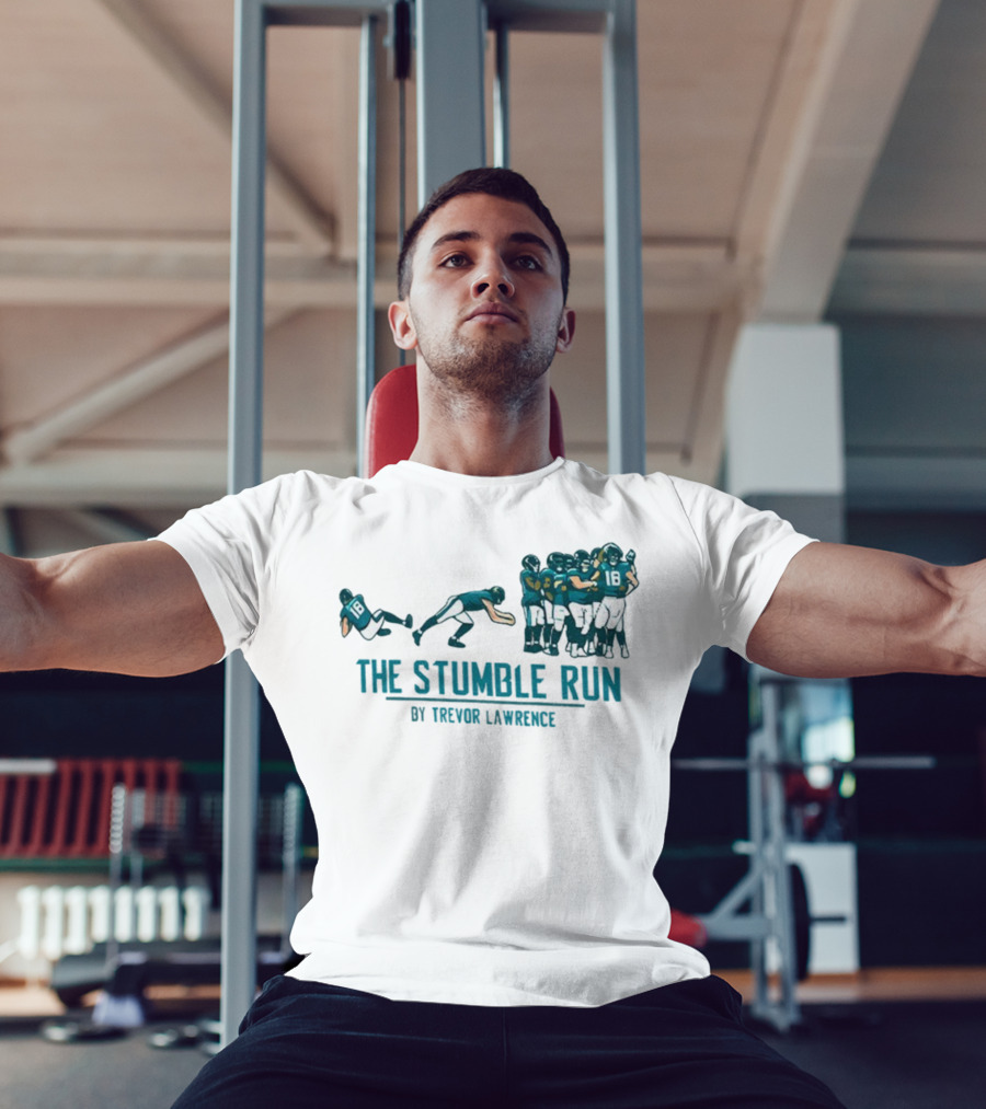 The Stumble Run By Trevor Lawrence Jacksonville Jaguars Football 2025 T-Shirt