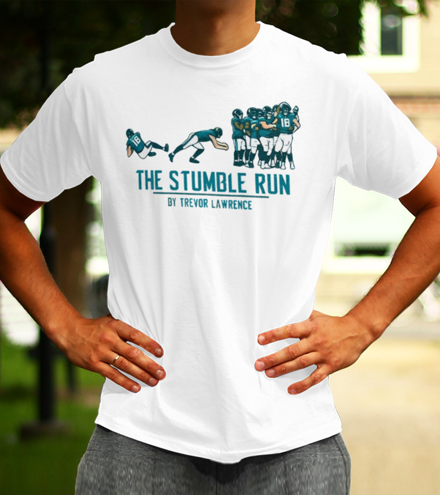 The Stumble Run By Trevor Lawrence Jacksonville Jaguars Football 2025 T-Shirt