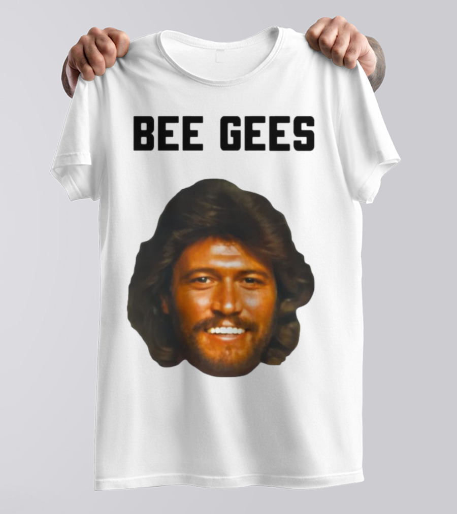 Barry Gibb Bee Gees Iconic Face Retro 70s Style T-Shirt