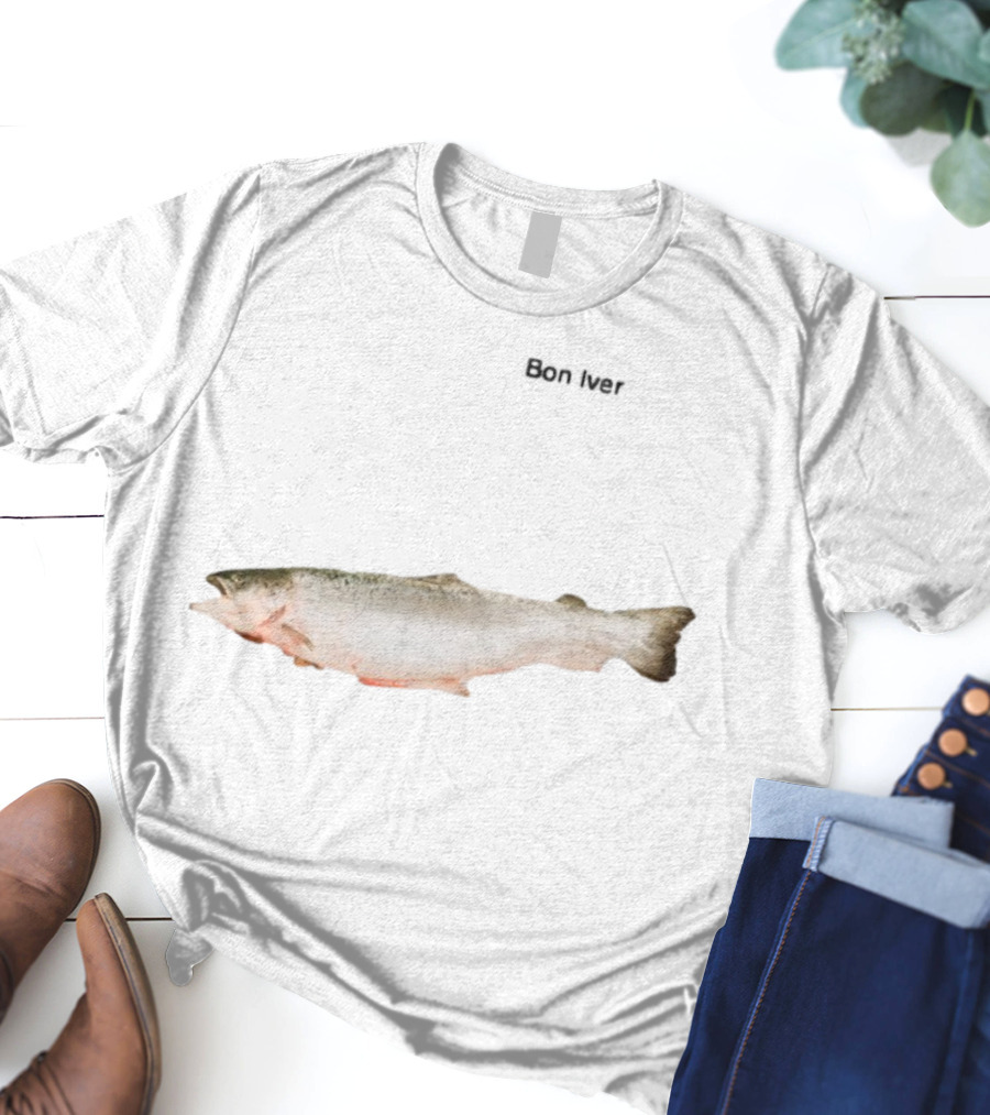 Bon Iver Salmon Fish Imagery T-Shirt