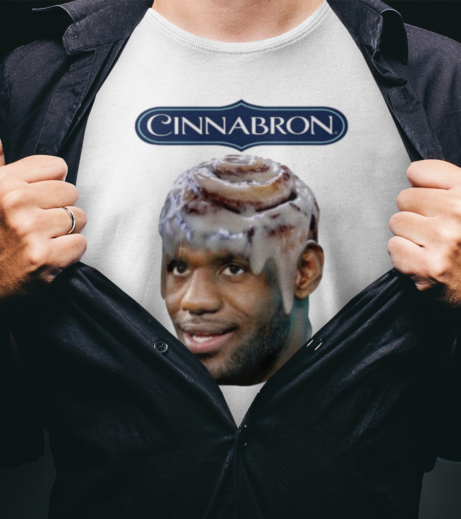 Cinnabron Cinnamon Roll Head Basketball Mashup T-Shirt
