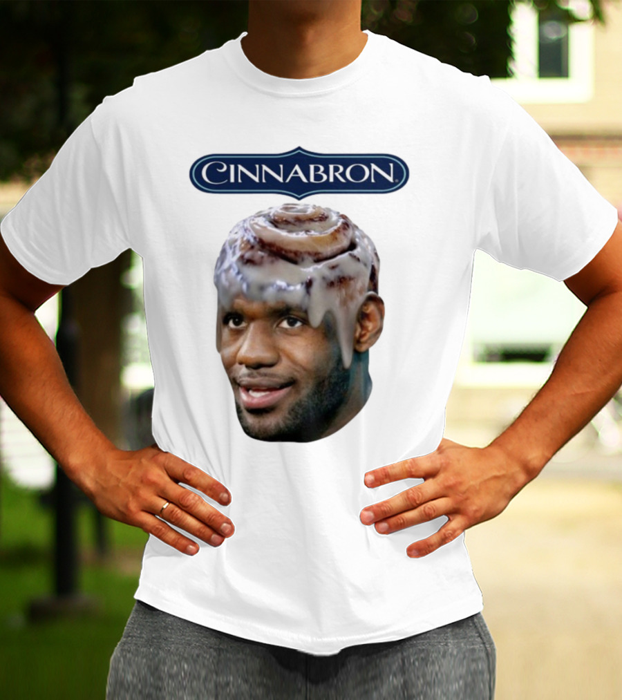 Cinnabron Cinnamon Roll Head Basketball Mashup T-Shirt