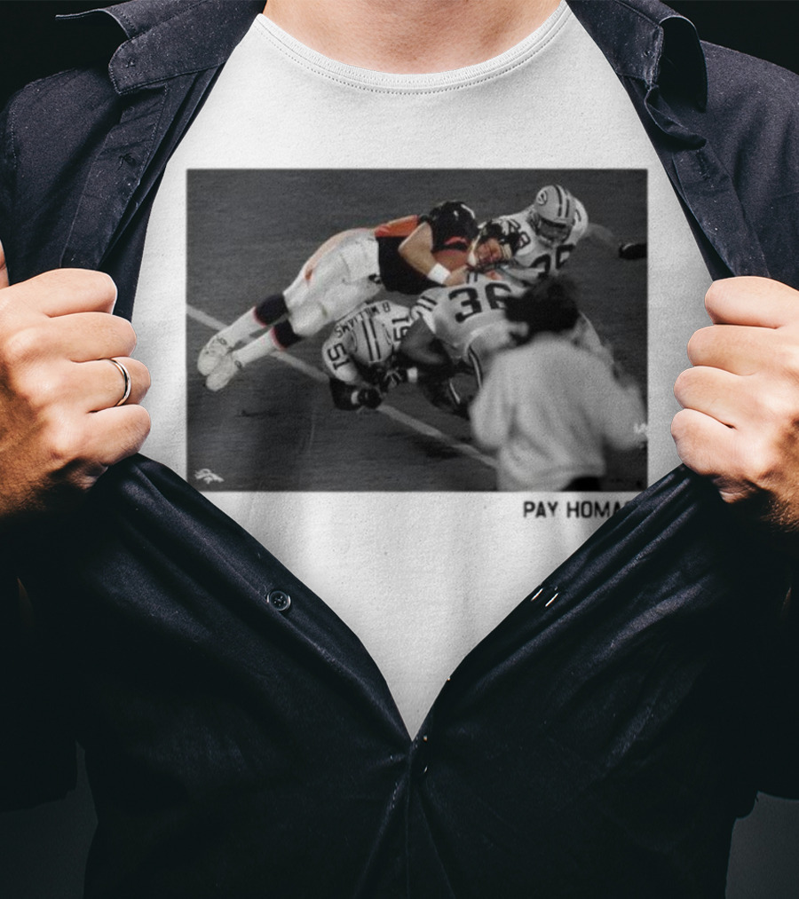 Denver Broncos John Elway Ash Pay Homage Iconic Football Moment T-Shirt