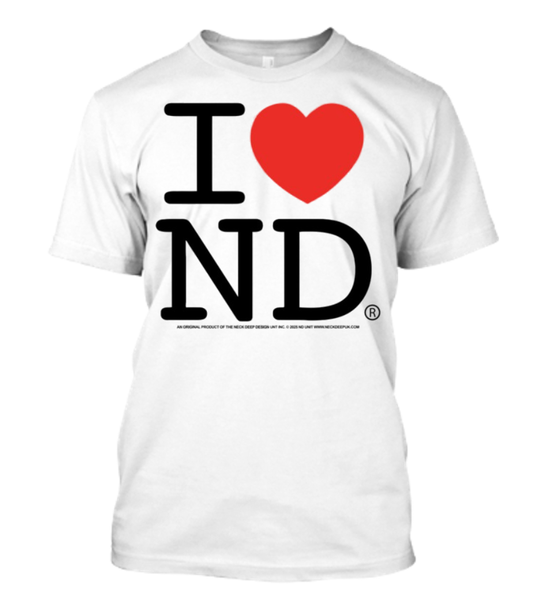 I Heart ND Red Heart Graphic T-Shirt