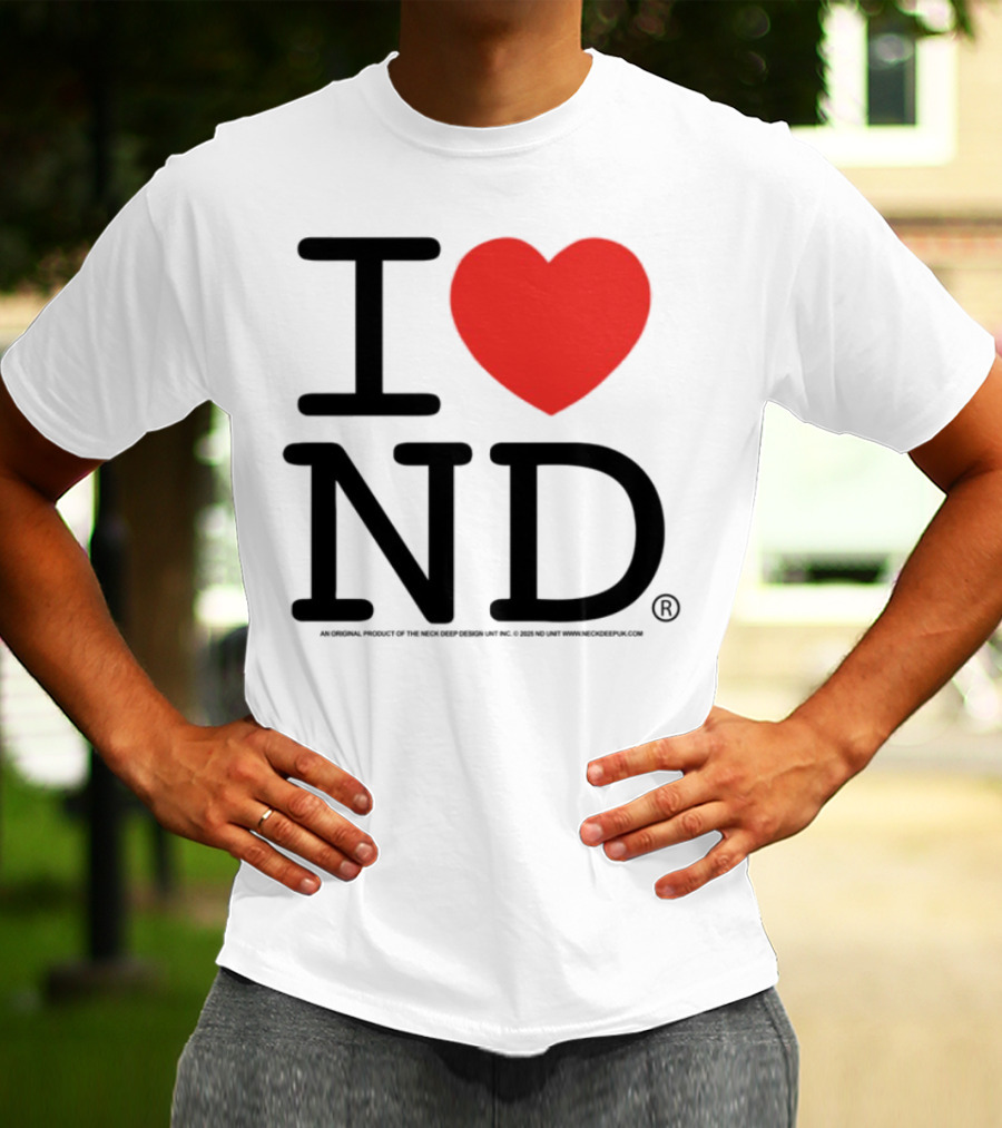 I Heart ND Red Heart Graphic T-Shirt