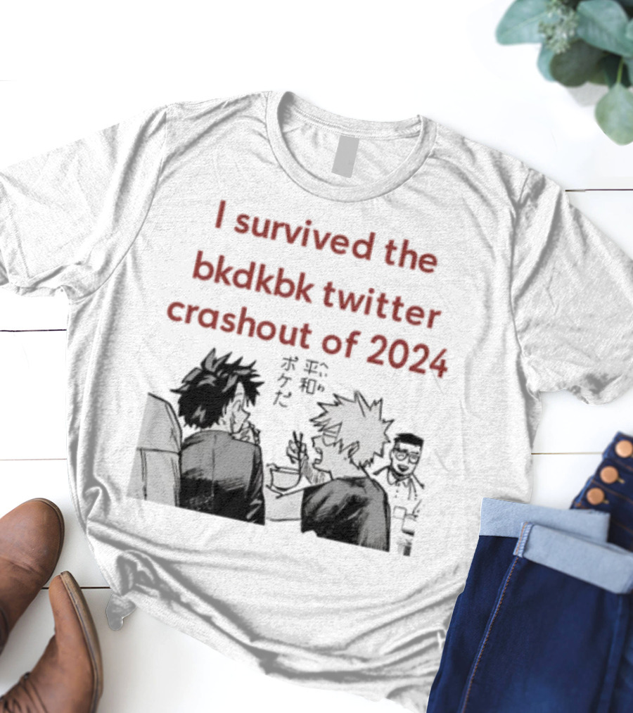 I Survived The Bkdkbk Twitter Crashout Of 2024 Manga Style Duo Scene T-Shirt
