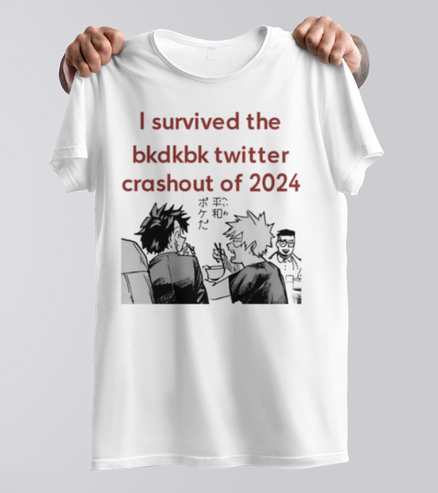 I Survived The Bkdkbk Twitter Crashout Of 2024 Manga Style Duo Scene T-Shirt