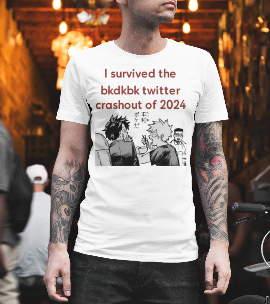 I Survived The Bkdkbk Twitter Crashout Of 2024 Manga Style Duo Scene T-Shirt