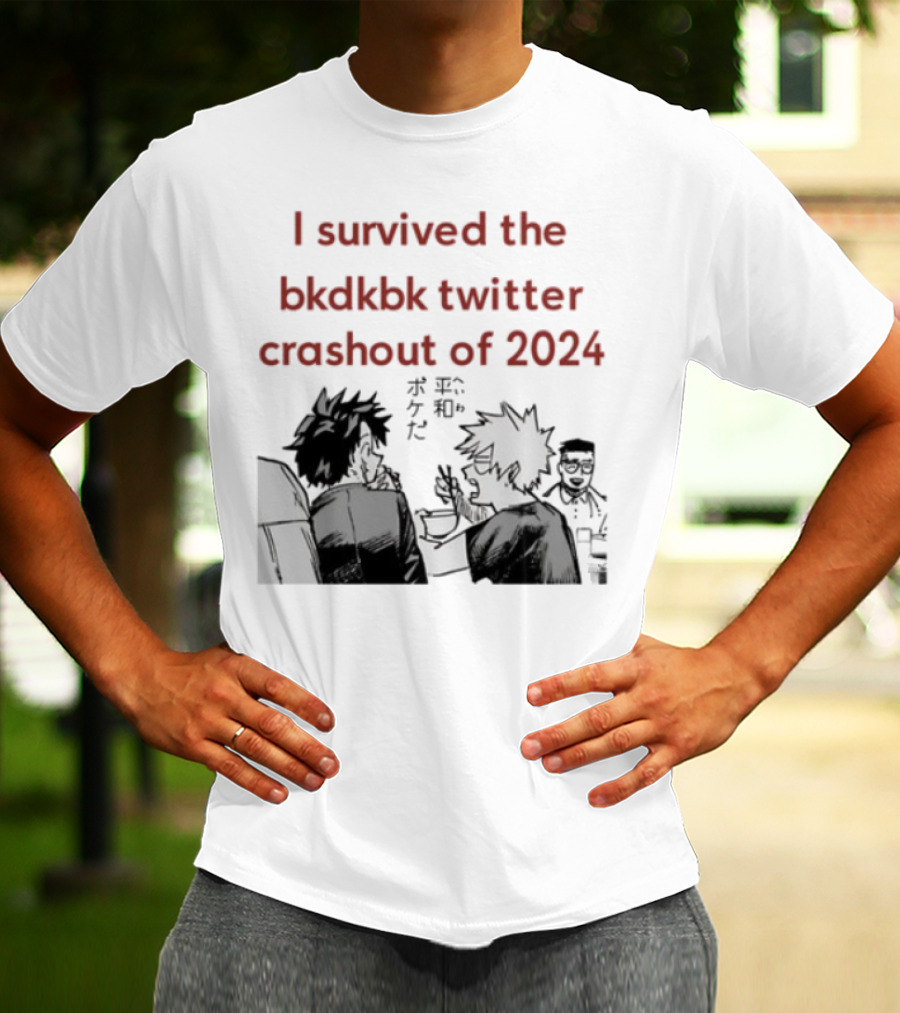 I Survived The Bkdkbk Twitter Crashout Of 2024 Manga Style Duo Scene T-Shirt