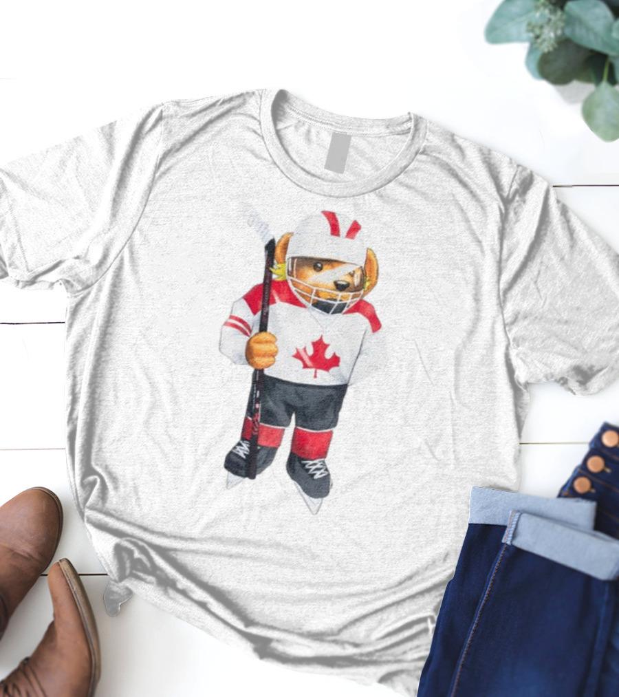 Marketstudios Market X Sherwood Canada Bear Hockey Player T-Shirt