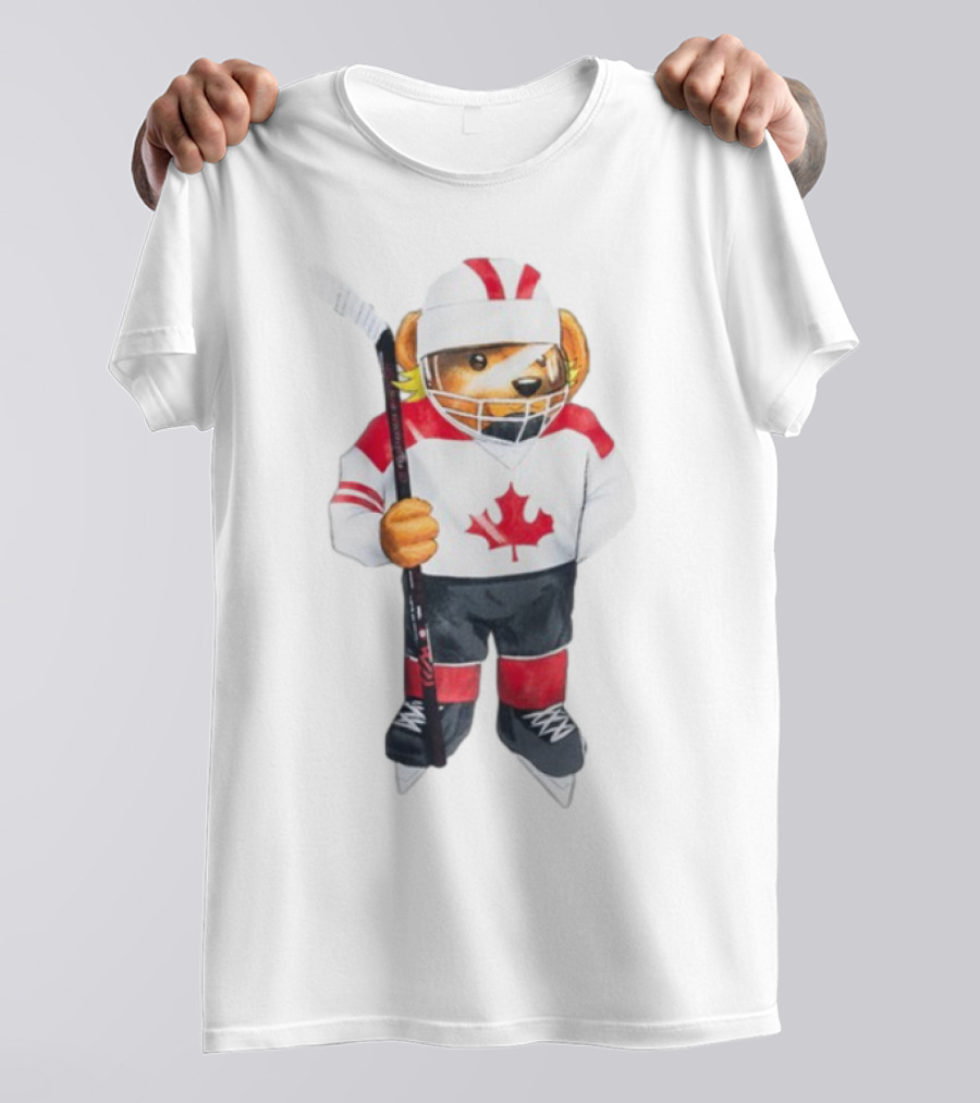 Marketstudios Market X Sherwood Canada Bear Hockey Player T-Shirt