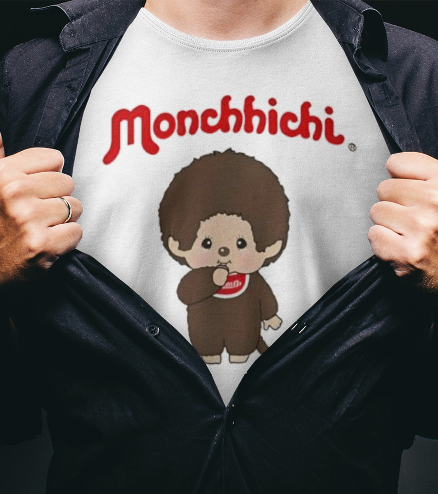 Monchhichi Cute Stance Fluffy Little Guy Character T-Shirt