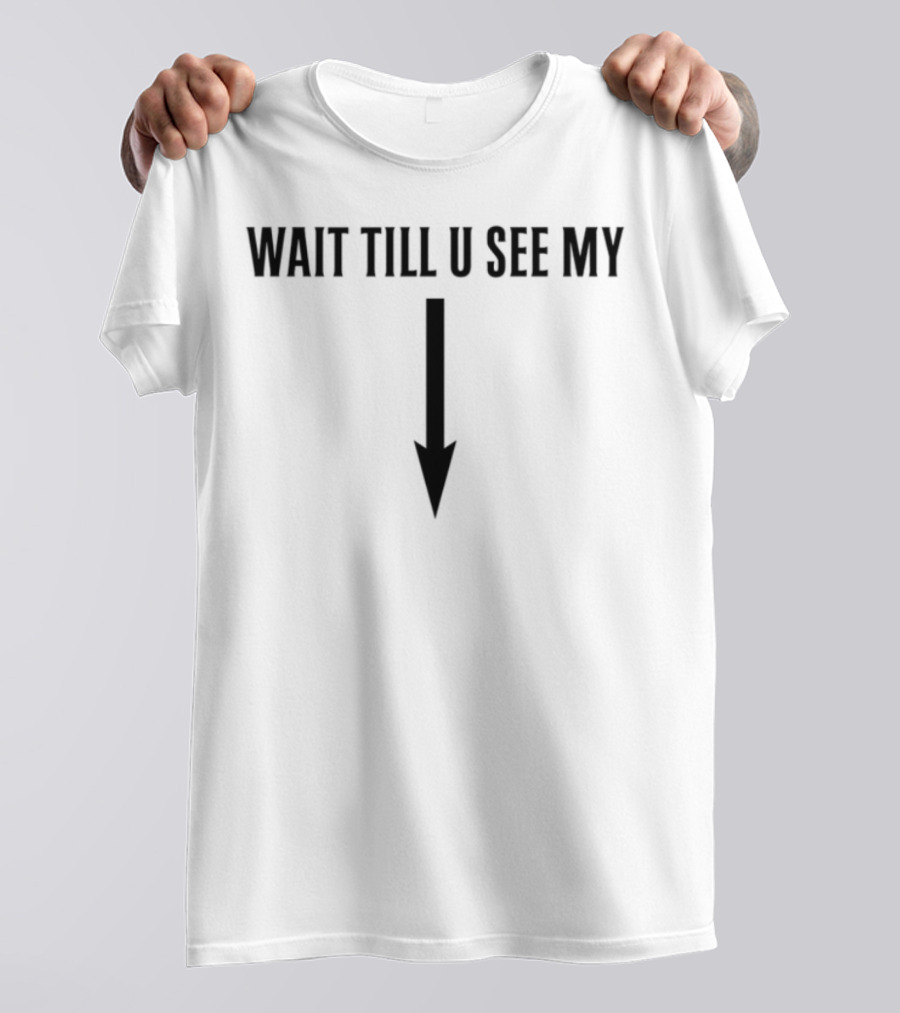 Wait Till U See My Arrow Down Icon T-Shirt