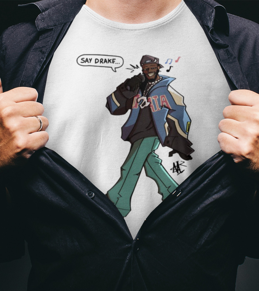 Windandsea Kendrick Lamar Say Drake Illustration T-Shirt