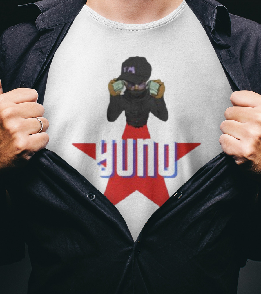 Yuno Holding Money Icon On Red Star T-Shirt