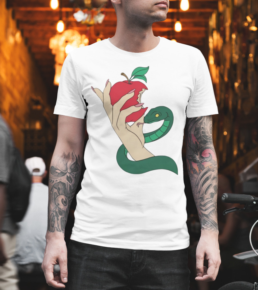 Eve Was Framed Ewf Colorful Snake And Apple T-Shirt