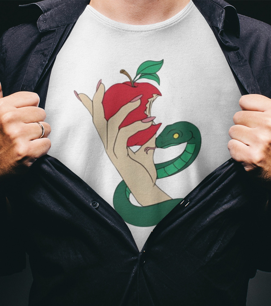 Eve Was Framed Ewf Colorful Snake And Apple T-Shirt