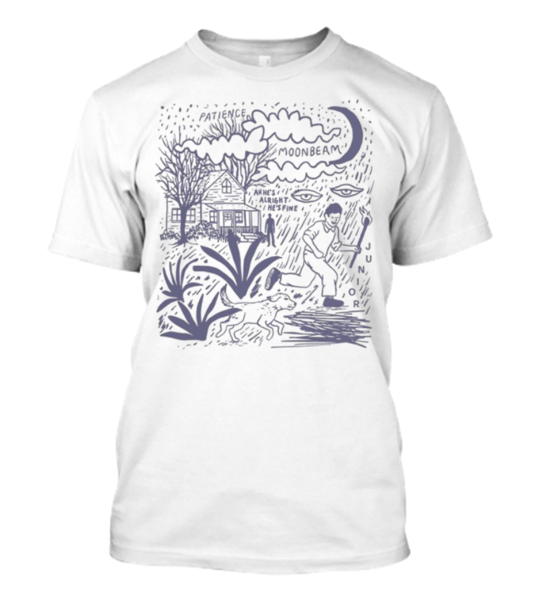 Great Grandpa Patience Moonbeam Jungle Adventure Night Scene T-Shirt