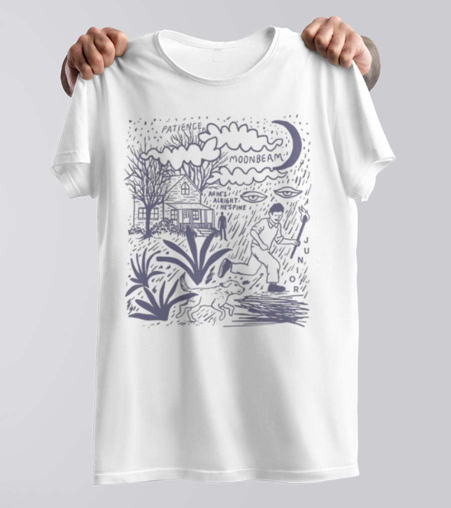 Great Grandpa Patience Moonbeam Jungle Adventure Night Scene T-Shirt