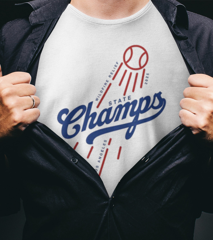 State Champs Wildfire Relief Baseball Event Support T-Shirt