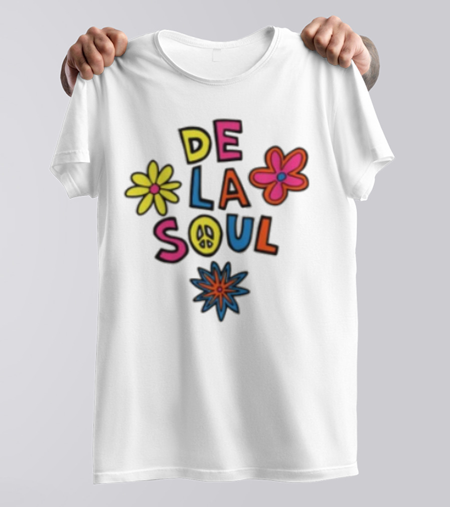 Thank You Dave De La Soul Colorful Flowers Peace Symbol T-Shirt