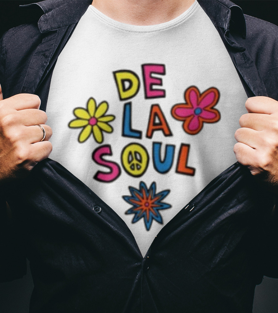 Thank You Dave De La Soul Colorful Flowers Peace Symbol T-Shirt