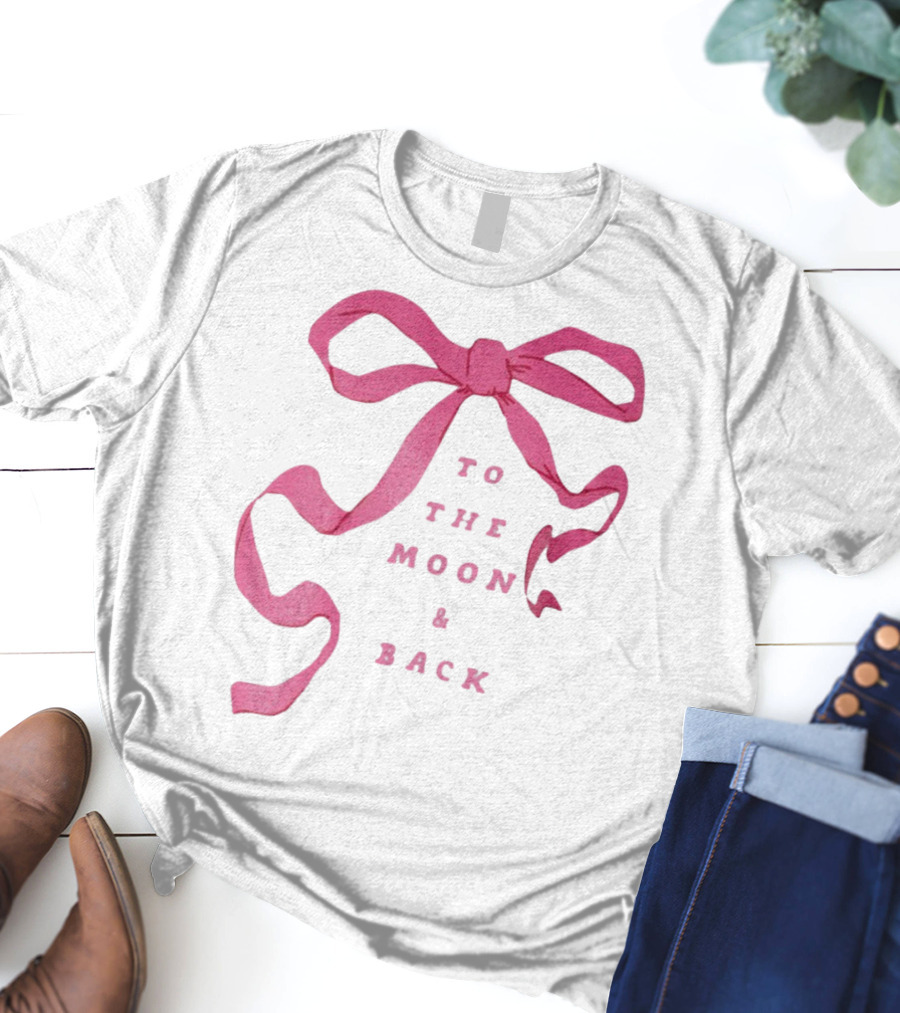 To The Moon And Back Pink Ribbon T-Shirt