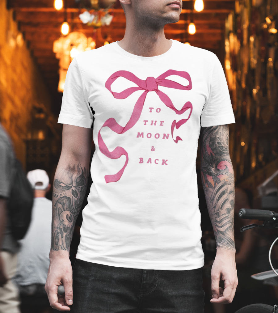 To The Moon And Back Pink Ribbon T-Shirt