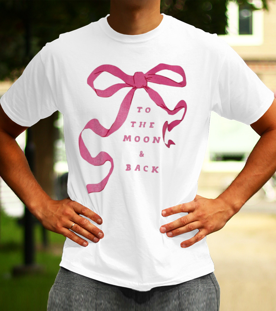 To The Moon And Back Pink Ribbon T-Shirt