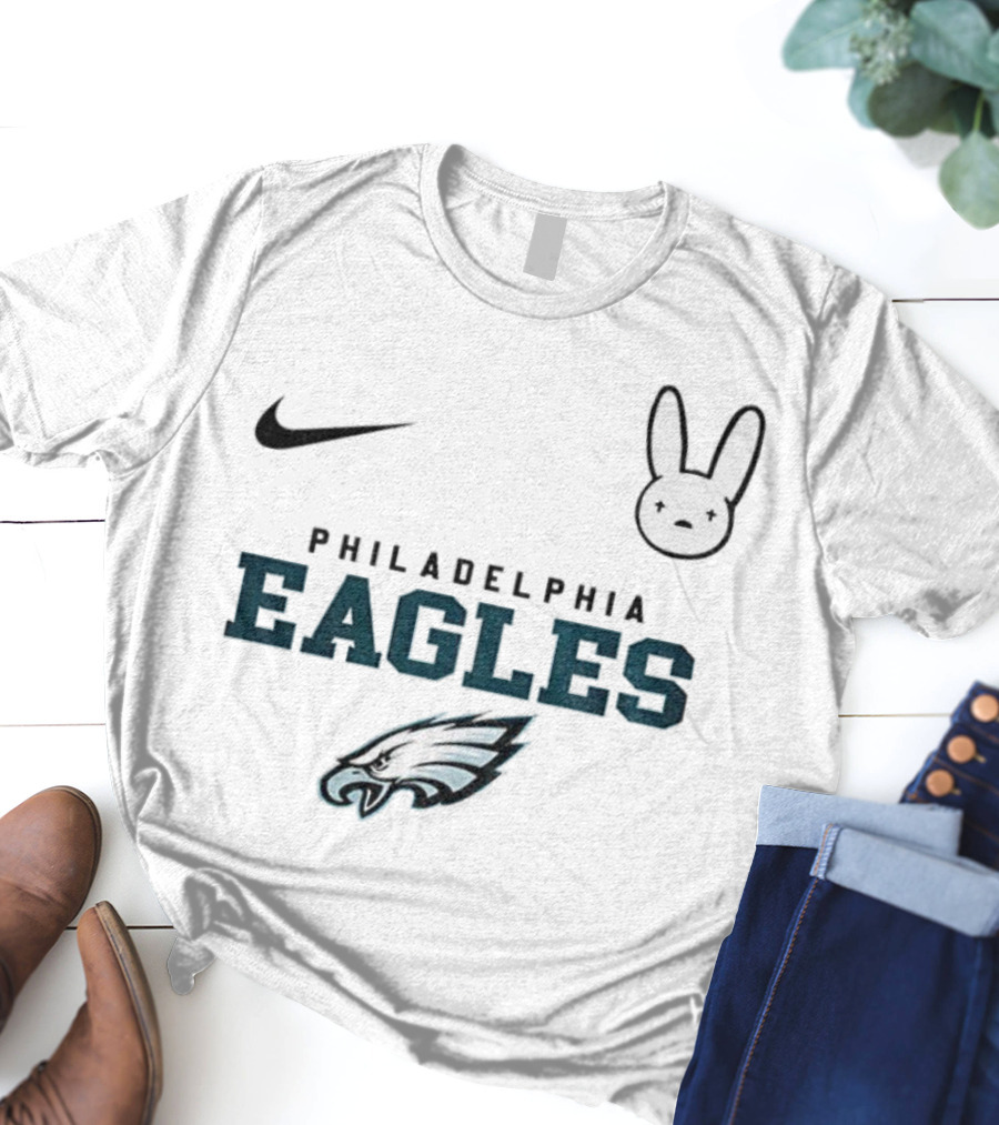 Bad Bunny Nike Philadelphia Eagles NFL 2025 Collaboration T-Shirt