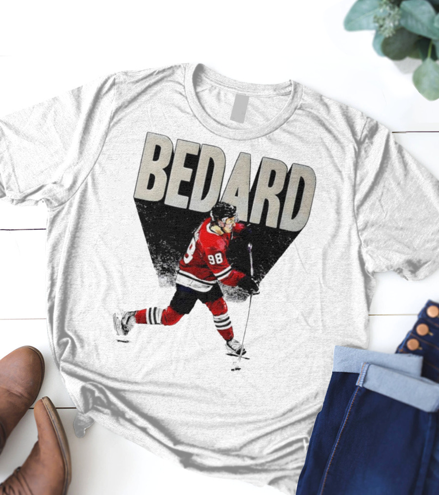 Bedard 98 Chicago Hockey Player Red Jersey T-Shirt