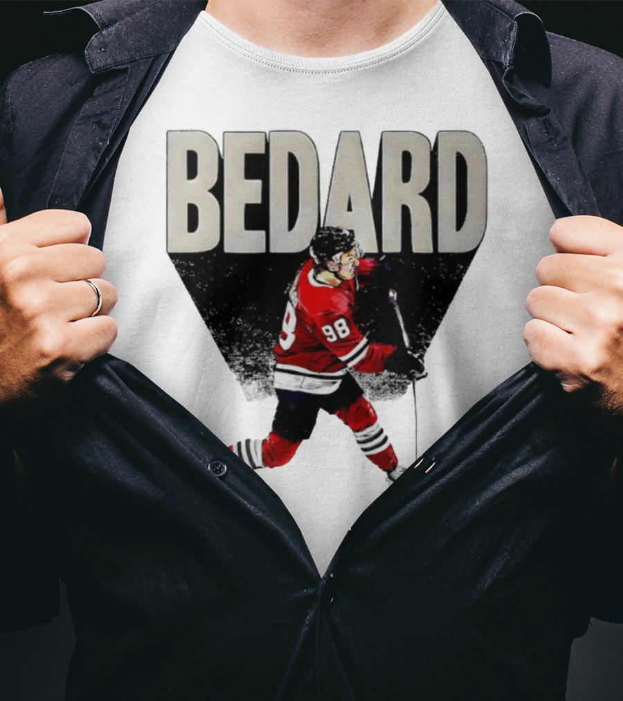 Bedard 98 Chicago Hockey Player Red Jersey T-Shirt