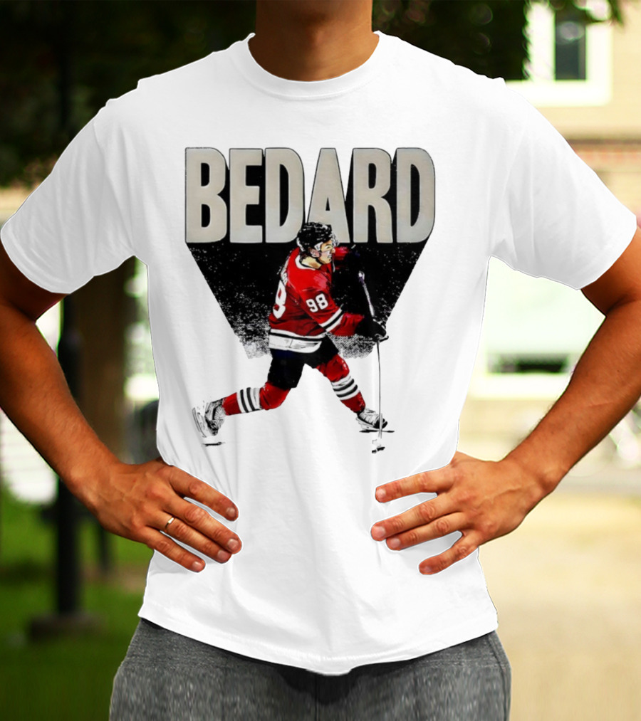 Bedard 98 Chicago Hockey Player Red Jersey T-Shirt